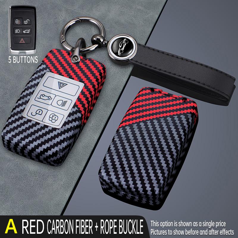 Carbon Car Key Cover Case Shell for Land Rover Range Rover Evoque Discovery Sport Velar for Jaguar XE E-PACE XF 2022 2023 2021