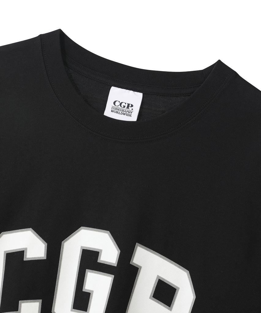 CGP Big Oversized Cgp Arch Logo Short Sleeve T-Shirt - Black
