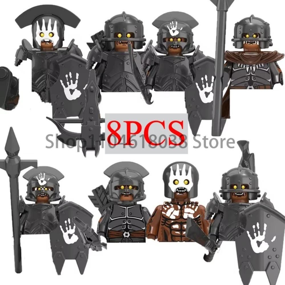 Green Dragon Raven Knights Shield Action Figures MOC Medieval Ancient Knights Scene Building Block Creative Toys for Children