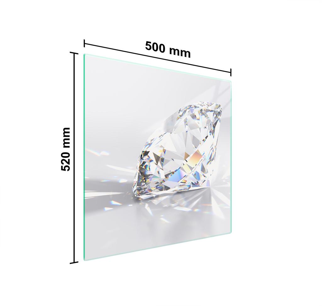 SZKLANA PŁYTA OCHRONNA NA KUCHENKĘ 50x52 DIAMENT