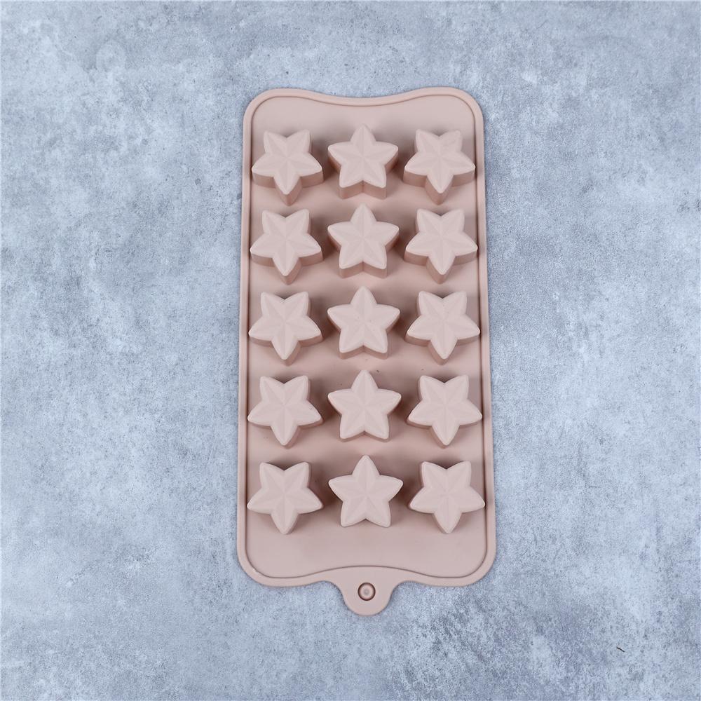 Silicone Ice Cream Chocolate Mold Cookie Five-pointed Star Mould for Jelly Fudge Truffle Ice Cube Cake Decoration Baking Tools