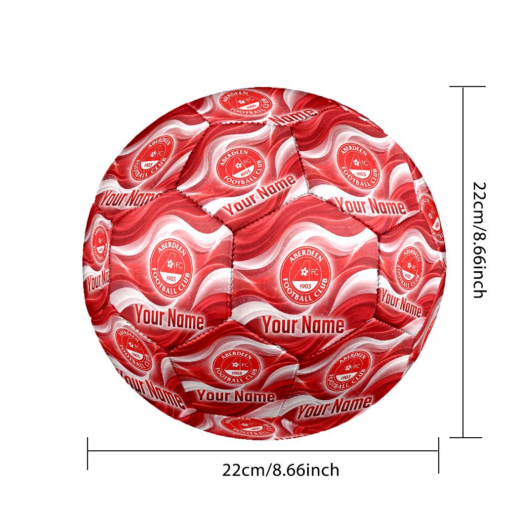 Personalized Size 5 Football Aberdeen FC Pattern Outdoor Game Sports Ball Gift