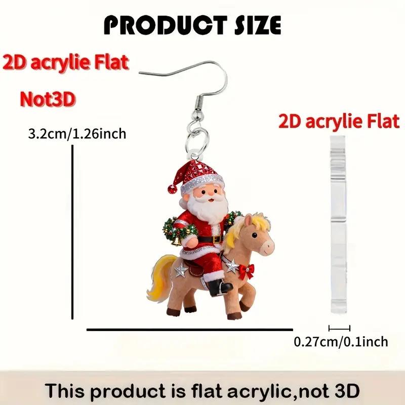 Santa Claus & Christmas Tree Acrylic Earrings
