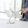 Sanwa Direct iPad Tablet Arm Stand, Compatible with 6-13 Inch Tablets, Adjustable Angle and Rotation, White, 100-LATAB013W