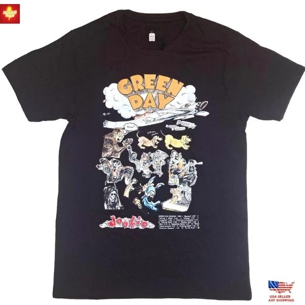 Trending Green Day Dookie Men s Black Graphic T-Shirt Screen Print S