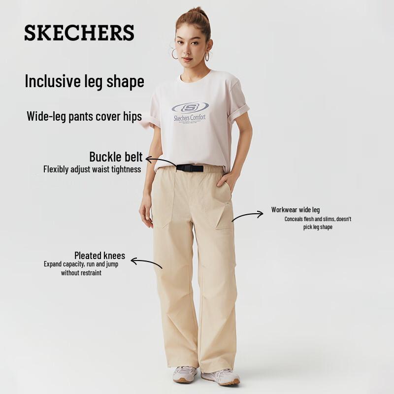 Skechers Women's L226W044 Loose Fit Cargo Sweatpants