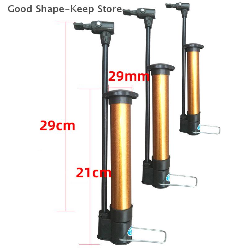 1PC Portable Bicycle Pump 80 PSI Bike Manual Air Pump Balloon Tire Inflator Schrader Valve Floor Pump Cycling Accesories