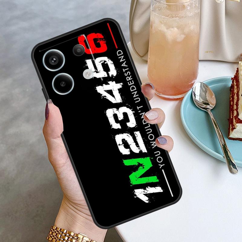 Motorcycle Gear Case For Xiaomi Redmi Note 13 Pro 12 11 10 9 Note 12S 10S 11S 9S Redmi 12 10C 12C 13C Cover