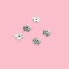 S999 Sterling Silver Six-Character Mantra Flower Bracelet Spacer