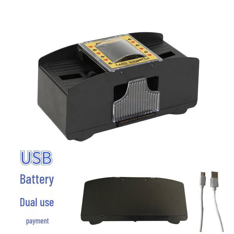 

Dual-Use USB/Battery Card Shuffler for Poker, Three Kingdoms Kill, and Yu-Gi-Oh! Casual Play 2 Deck USB Shuffler