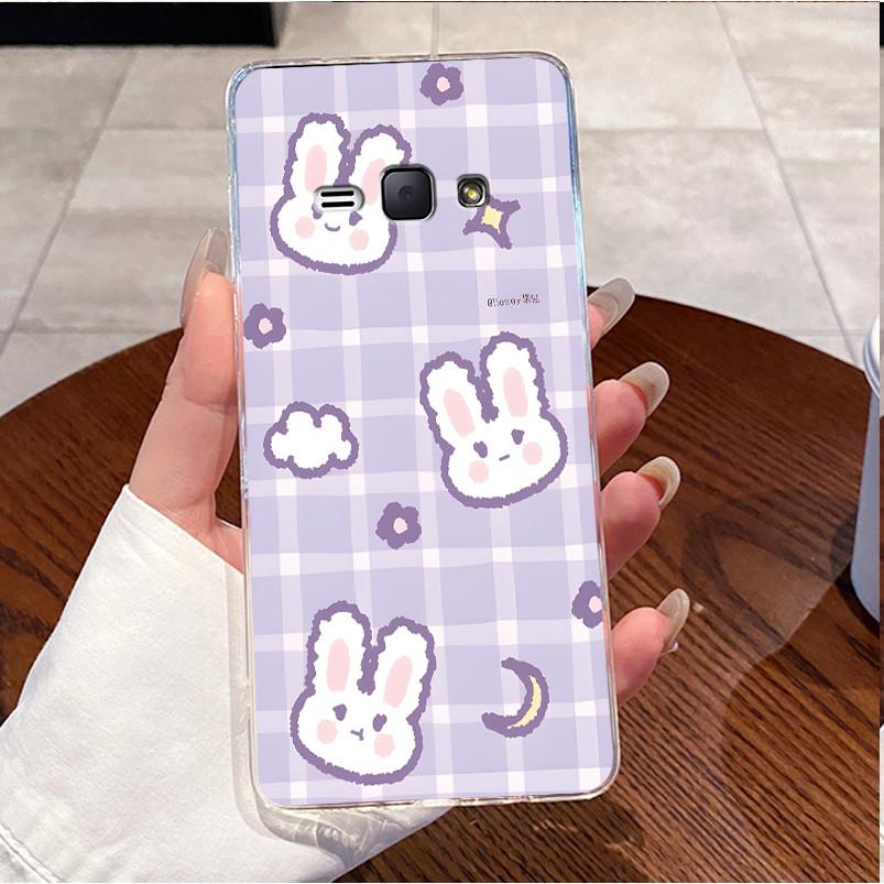 For Samsung J1 2016 Casing J120F Funny Cute Love Rabbit Clear TPU Soft Back Cover For Samsung Galaxy J1 2016 Phone Case Bumper