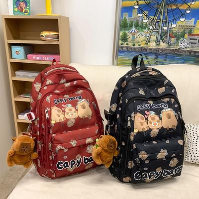 Capybara Schoolbag New Printed Backpack Large Capacity Cute Student Backpack Fashion