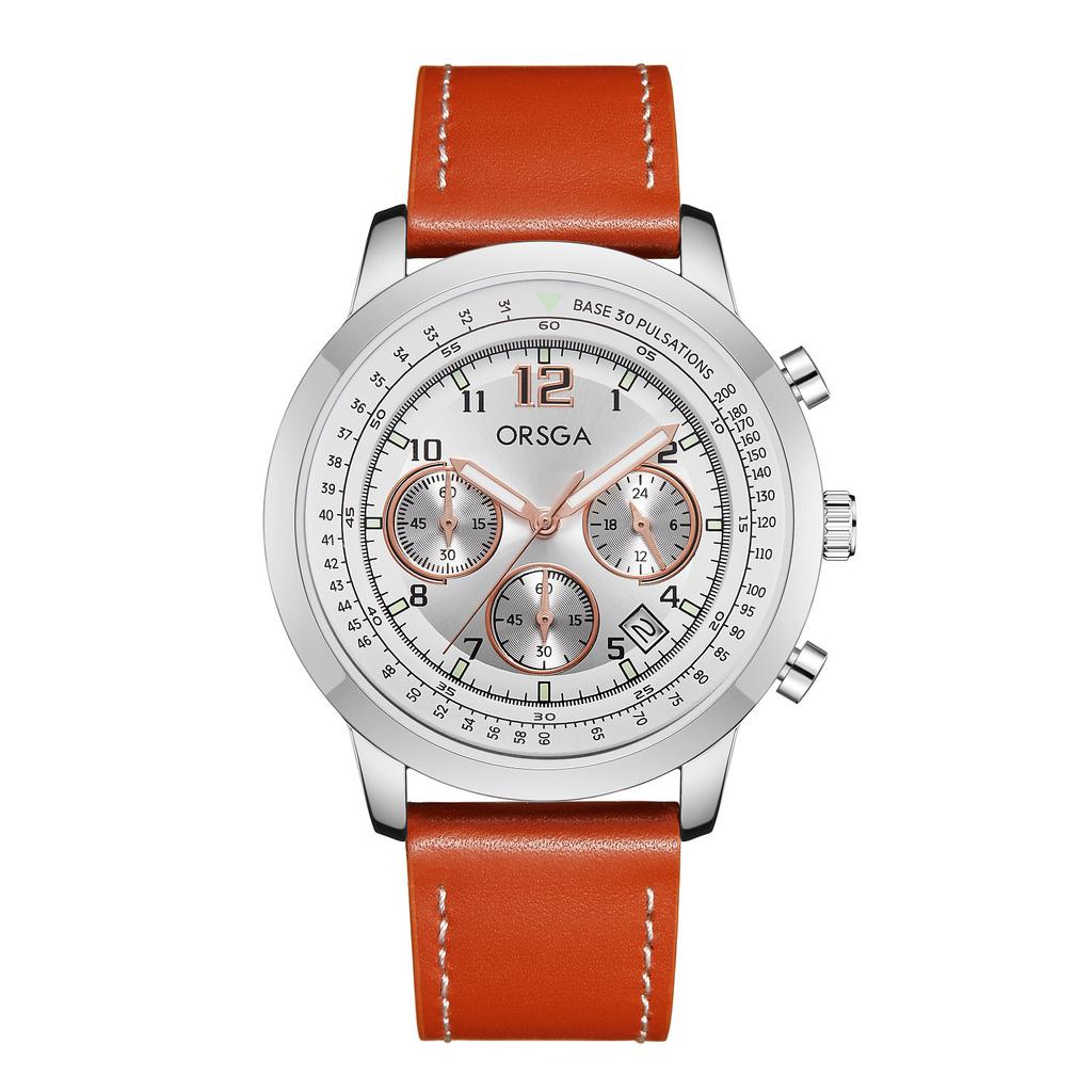 Fashion Multifunctional Chronograph Men's Watches Luxury Quartz Stainless Steel Waterproof Wristwatch Reloj De Hombre