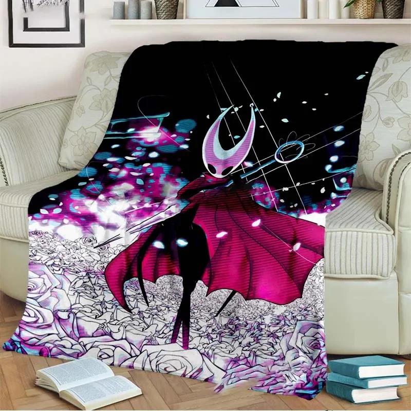 3D Print Hollow Knight Blanket Soft Sofa Cover Throw Game Blanket Fleece Tapestry Lightweight Warm Bed Blanket for Bedroom Couch