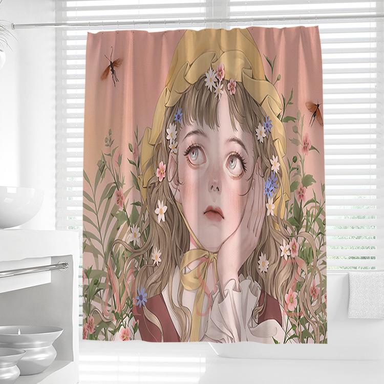 

JINRUN утолщенная водонепроницаемая занавеска для ванной комнаты, устойчивая к плесени, занавеска для душа, занавеска для душевой перегородки, занавеска для душа, занавеска для ванной комнаты, бесплатная перфорация 180cmx150cm