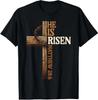 Easter Cross He Is Risen Jesus Christian  Kid Youth T-Shirt