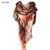 Spring Autumn Winter Imitation Cashmere Double-sided Colorful Plaid Triangle Scarf Women's Neck Shawl