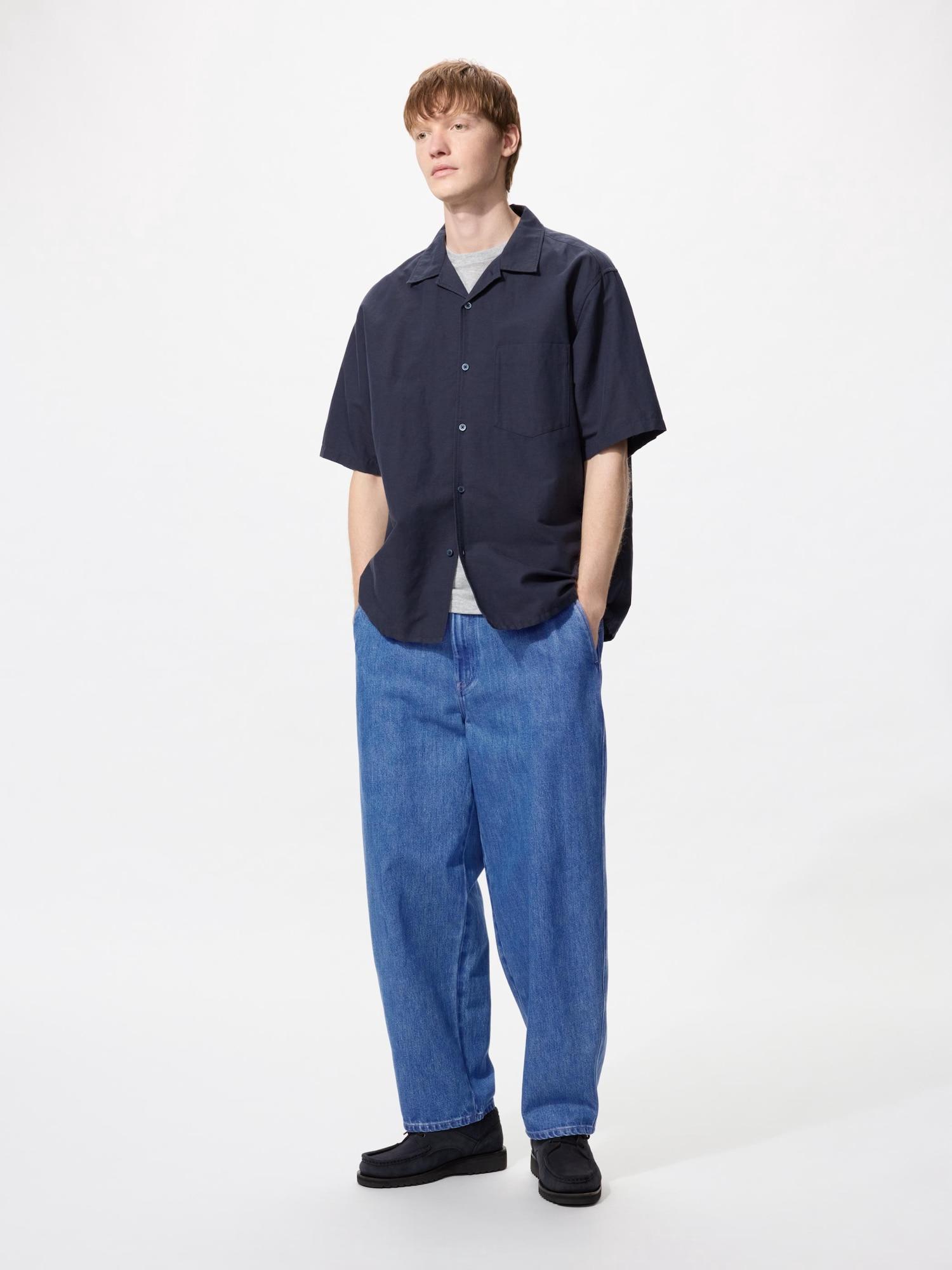 

Uniqlo Японские широкие зауженные джинсы 65 BLUE/XS