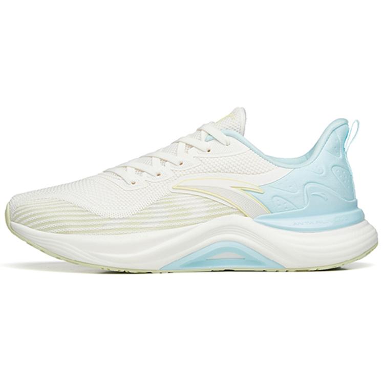 New Anta 2.5 Cushioned Wear Resistant Breathable Lightweight Low Top Running Shoes Women's White Green Blue 122235582-4