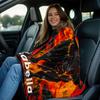 Custom Name Bull Flannel Blanket Lightweight Throw For Sofa Camping Office Chair Bed Soft Warm Printing Blanket For All Seasons