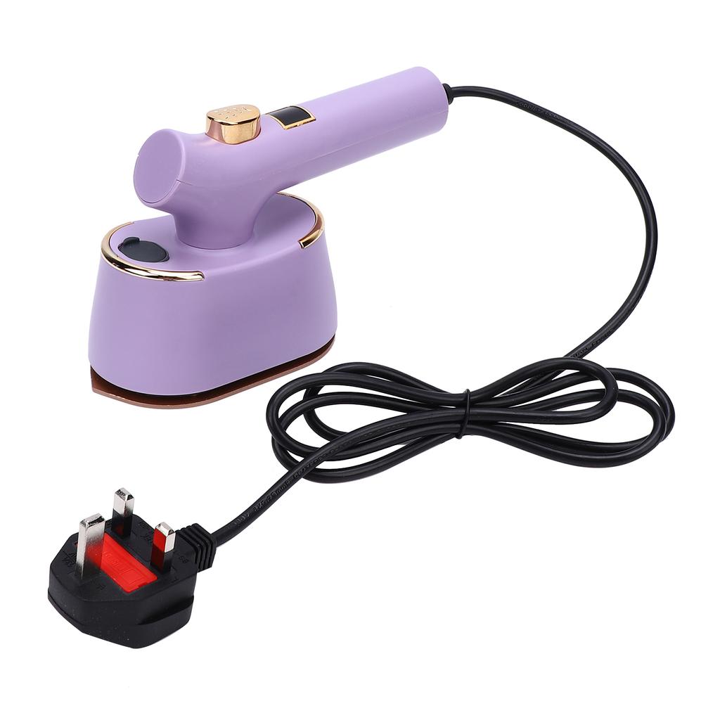Portable Handheld Garment   Electric Iron Home Travel Lightweight Clothes Powerful Wrinkle Remover with 120ml Water   Type C Purple