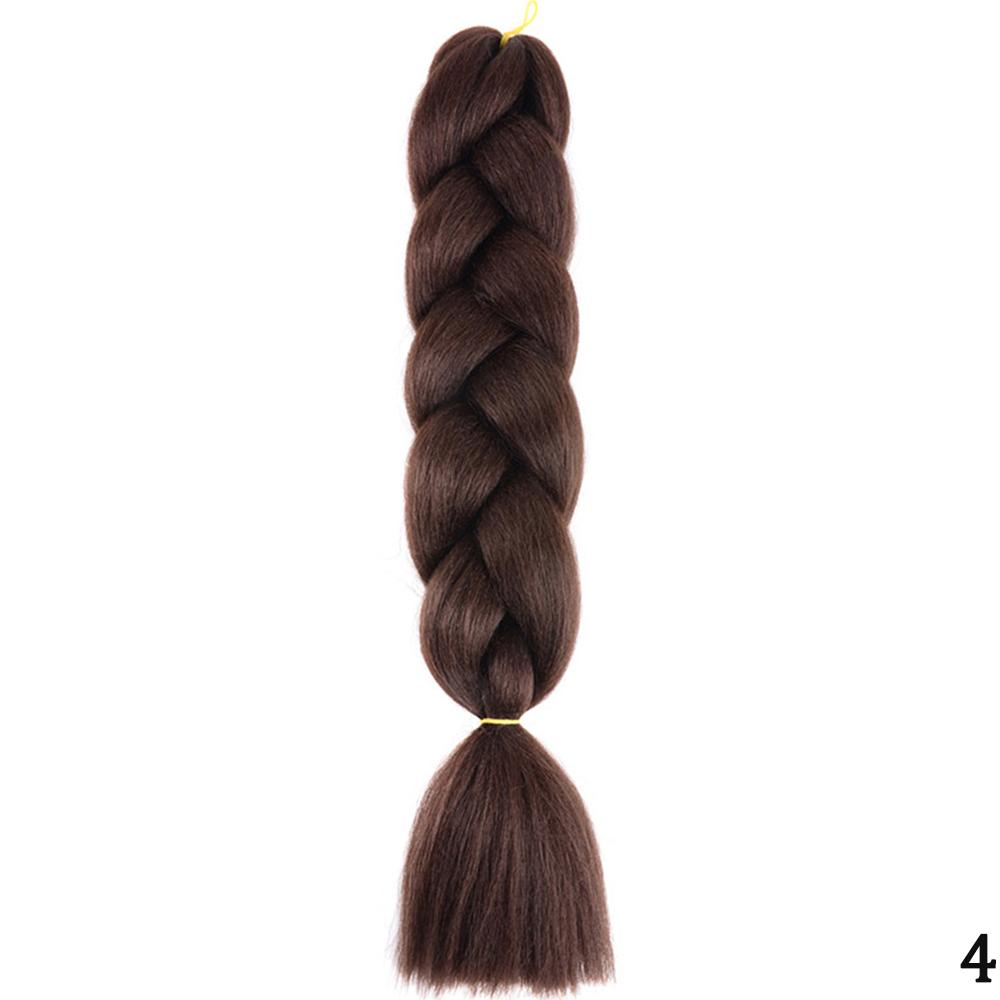 Jumbo flette 24 tommer syntetisk flette hår Ombre Jumbo hårforlengelse for kvinner DIY hårfletter Rosa Lilla Gul Grå