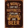 Vintage Metal Poster Motorcycle Beer Garage Wall Decor