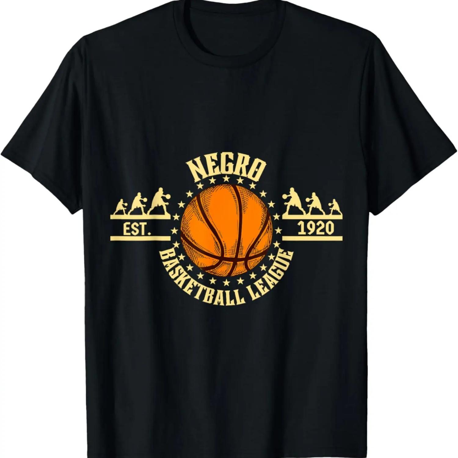 

Vintage Negro League Basketball Design Black History Month T-Shirt XXXXXL чорний
