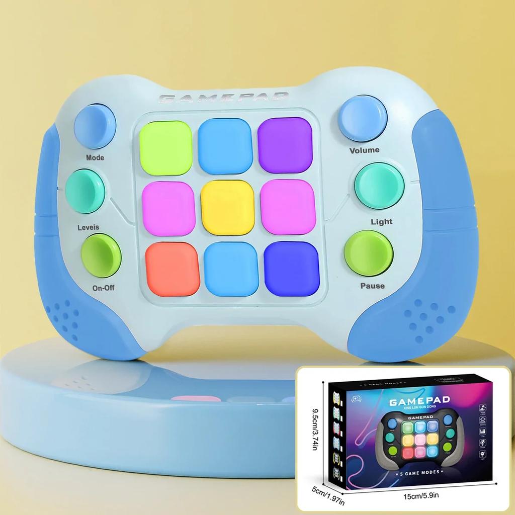 Upgraded Electronic Pop Light Quick Push Game Console Toys for Kids Adult Fidget Anti Stress Relief Toy Interactive Game Machine