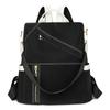 Color Block Women's Backpack Large Capacity Travel Bag PU Shoulder Bag