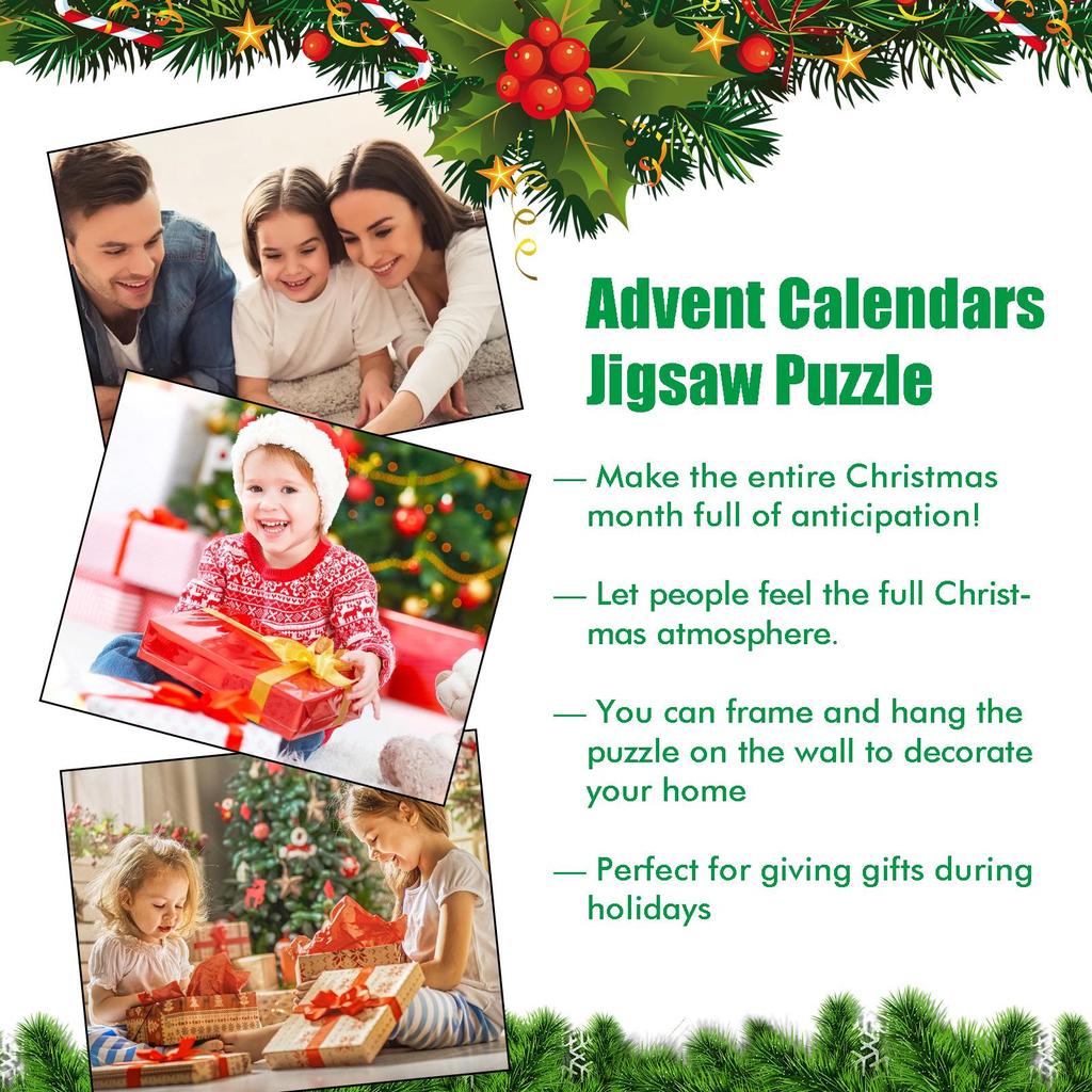 Dowmoo Christmas Advent Calendar Puzzle & Hanging Decoration Gift Toy
