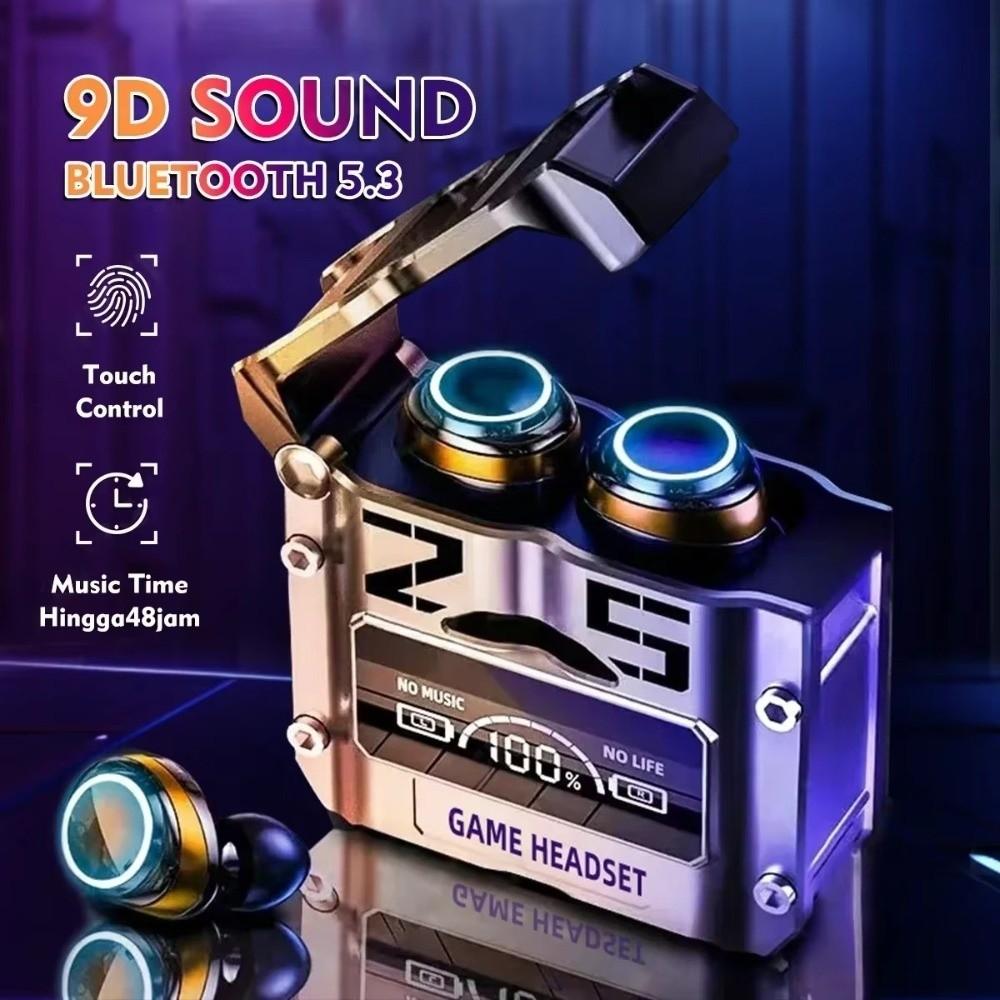Mecha Design Noise Reduction Earbuds Long Battery Life Stereo Headset Travel Use