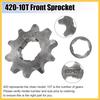 1 Set 420 10T 20mm Motorcycle Front Engine Sprocket for 50cc 70cc 90cc 110cc 125cc Dirt Pit Bike Mini Bike ATV Auto Replacement Parts