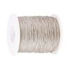 Waxed Cotton Thread Cords, Light Grey, 1mm, About 100yards/roll(300 Feet/roll)