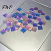 High Transparency Acrylic Squares Mini Iridescent Squares, Translucent Rainbow Pieces, 2cm 3cm Holographic Transparent Craft Tiles for DIY Crafts,