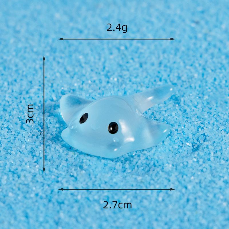 5 шт. Милые слоники Маленькие миниатюры Светящаяся прозрачная смола Миниатюра животного Пейзаж Настольные украшения