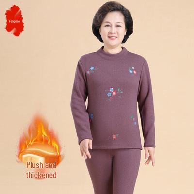 Conjunto de Roupa Íntima Térmica Forrada com Fleece Feminino