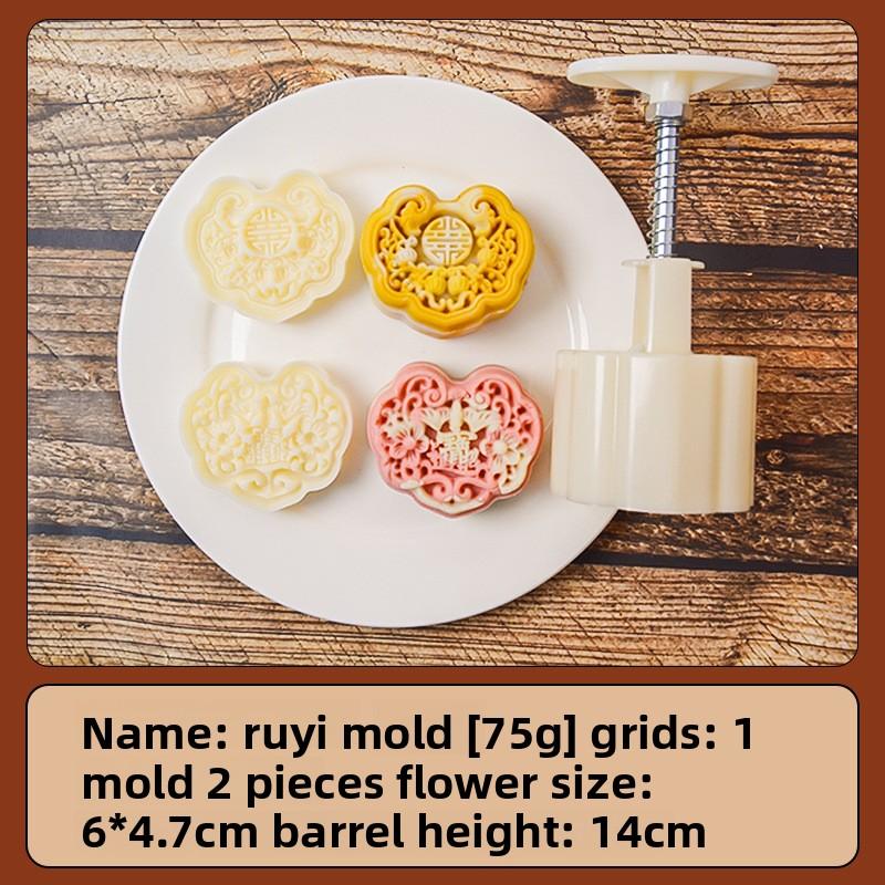 New Mid-Autumn Festival Mooncake Mold, Three-dimensional Cherry Blossom Hand-pressed Home Ice Skin Baking Mold