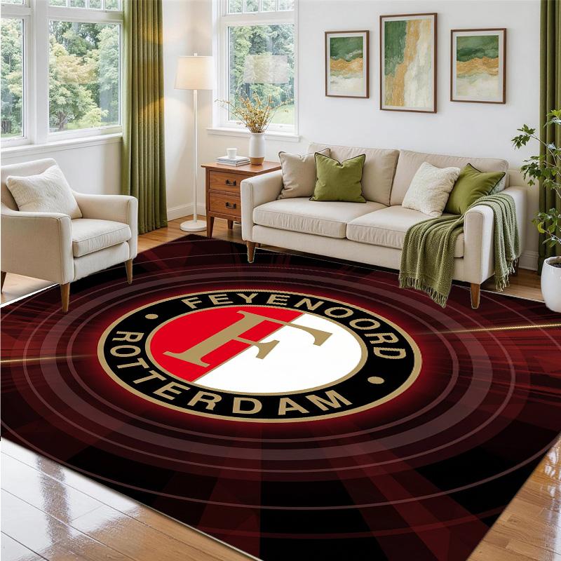 Feyenoord Design Crystal Velvet Rug Soft Decorative Mat for Bedroom Entrance