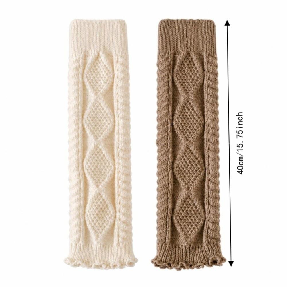 Knitted Knee Socks Solid Color Foot Cover Socks JK Style Knee Sleeves  Winter Season
