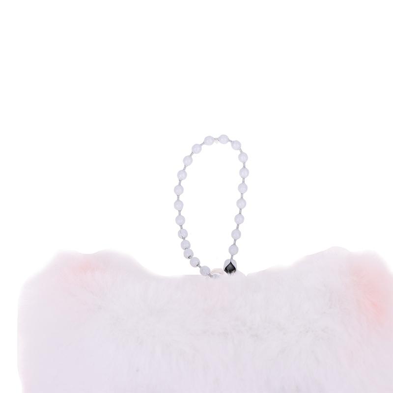 Sweet Plush Rabbit Doll Pendant Angry Crying Expression Keychain Mobile Phone Case Women Bag Decoration Keyrings Pendant Gift