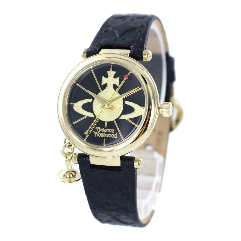 Vivienne Westwood VV006BKGD Women's Watch Analog Black Leather Strap