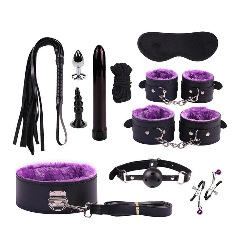 Couples Sex Toy for Adult Game Erotic BDSM Sex Kits Bondage Handcuffs Sex Game Whip Gag SM Bdsm Toys Nipple Clamps CYR
