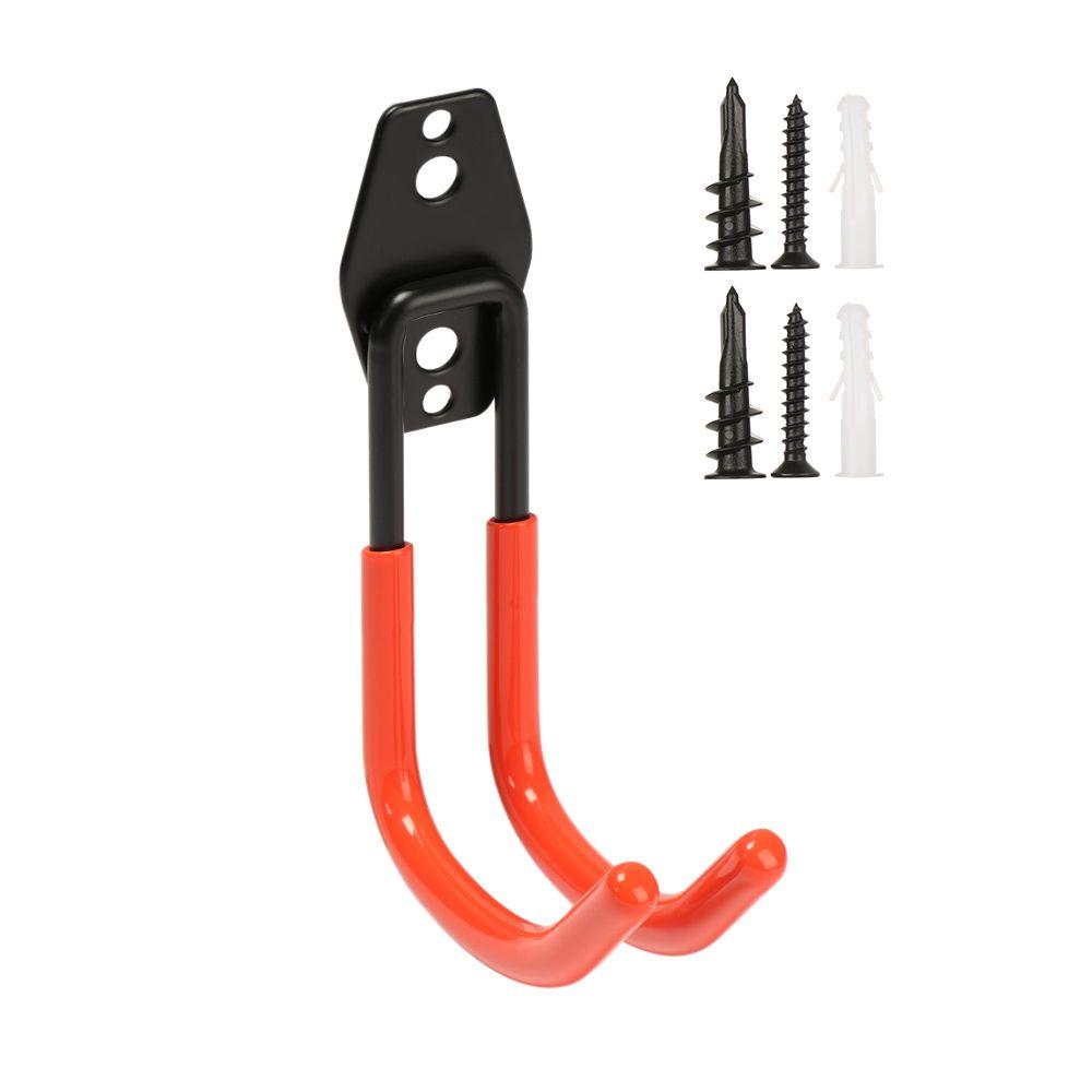 

Bike Ladder Heavy Duty Garage Storage Hooks Organizer Tool Hanger Rack Wall Mounted Holder Model D оранжевый
