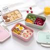New Picnic, Camping, Student Lunch and Dinner Food Storage Container - Portable Wheat Straw Bento Lunch Boxes for Microwave