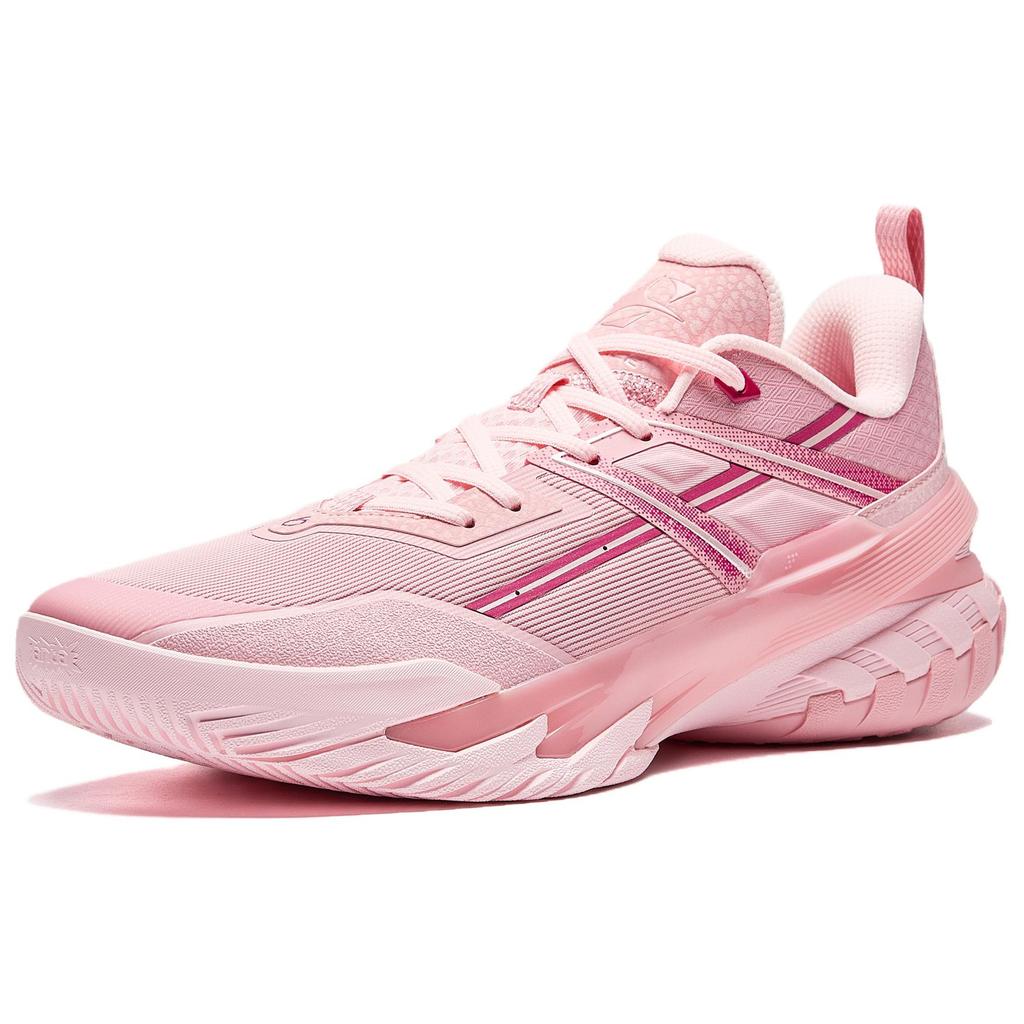 Anta Cushioning Slip Resistant Anti Rollover Low top Basketball Shoes Men's Pink 912541602Q-4