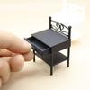 Miniature Bedside Table For Dollhouses Plastic Iron Style Perfect For Role Playing Game