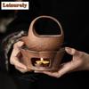 Grobkeramik Lotus Teegeschirr Komplettes Set Antikes Teezeremonie Set Teekanne zum Aufbrühen und Teetassenset Trinkgeschirr Ornamente Handwerk