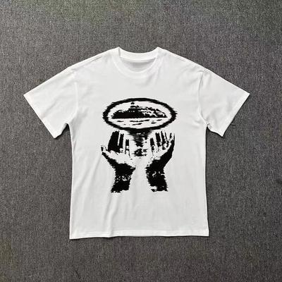Street Hip-hop Men S Clothing Fashionable T-shirts Loose Tops Breathable T-shirts  Alcatraz Series Pure cotton#Color