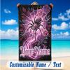 Floral Garden Theme Beach Towel Personalized Custom Name & Text Soft Quick Dry Beach Towel for Swimming Travel